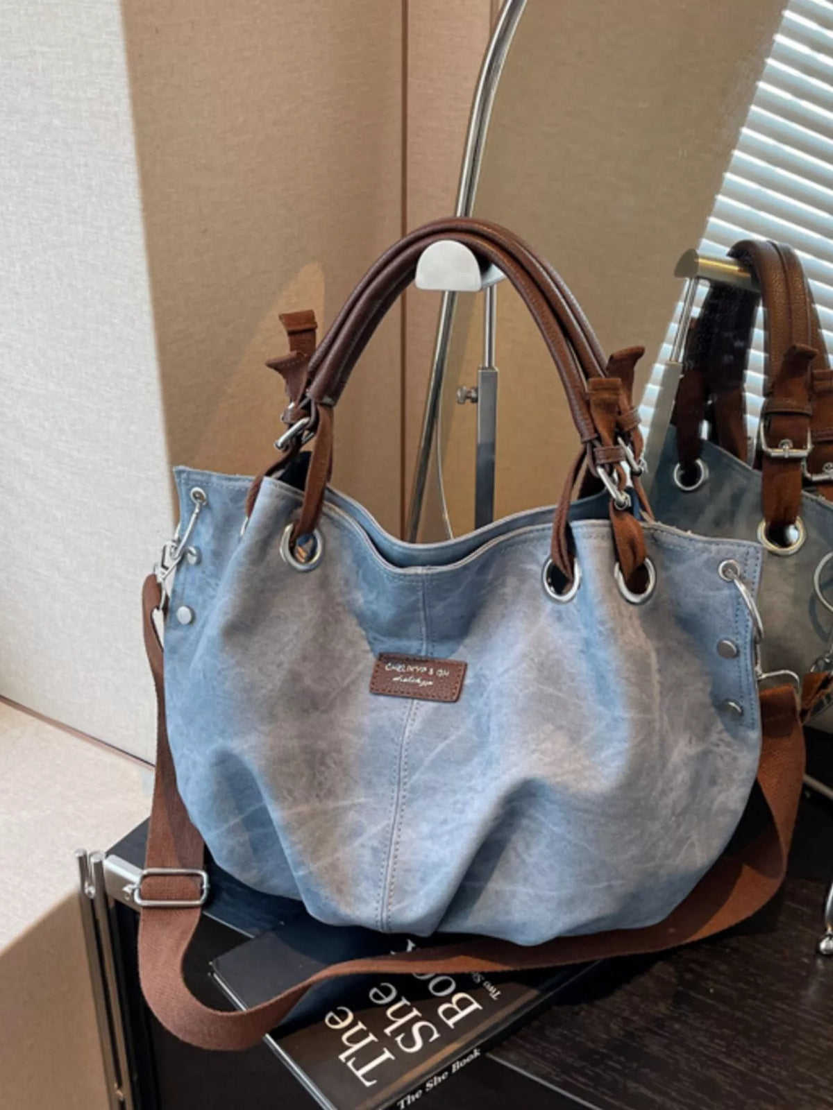 Vintage Adjustable Strap Crossbody Bag