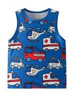Children's Vehicle Print Tank