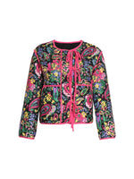 Tied Printed Long Sleeve Jacket