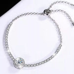 1 Carat Moissanite 925 Sterling Silver Chain Bracelet