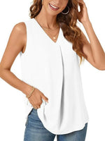 Full Size V-Neck Sleeveless Tank Top Plus Size