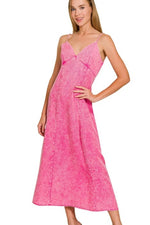 Zenana Tencel Mineral Washed Maxi Dress