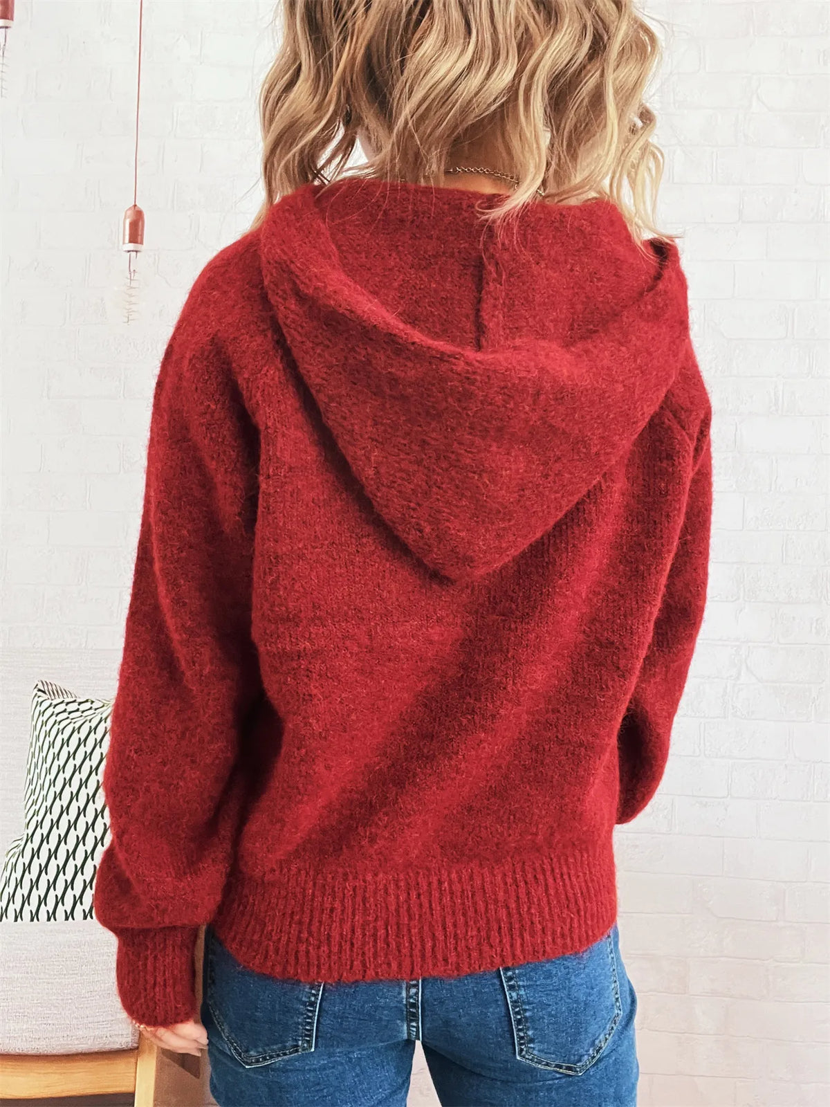 Quarter Zip Ribbed Hem Sweater