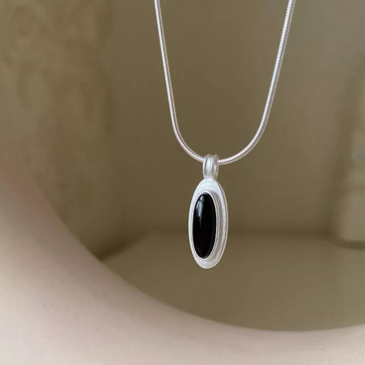 925 Sterling Silver Geometric Pendant Necklace