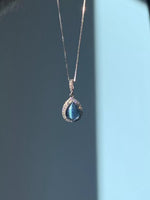 Crystal Teardrop Pendant Necklace