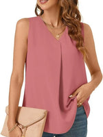 Full Size V-Neck Sleeveless Tank Top Plus Size