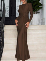 Twisted Long Sleeve Maxi Dress