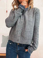 Button Up Long Sleeve Cardigan