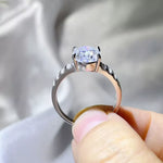 3 Carat Moissanite Oval 925 Sterling Silver Ring