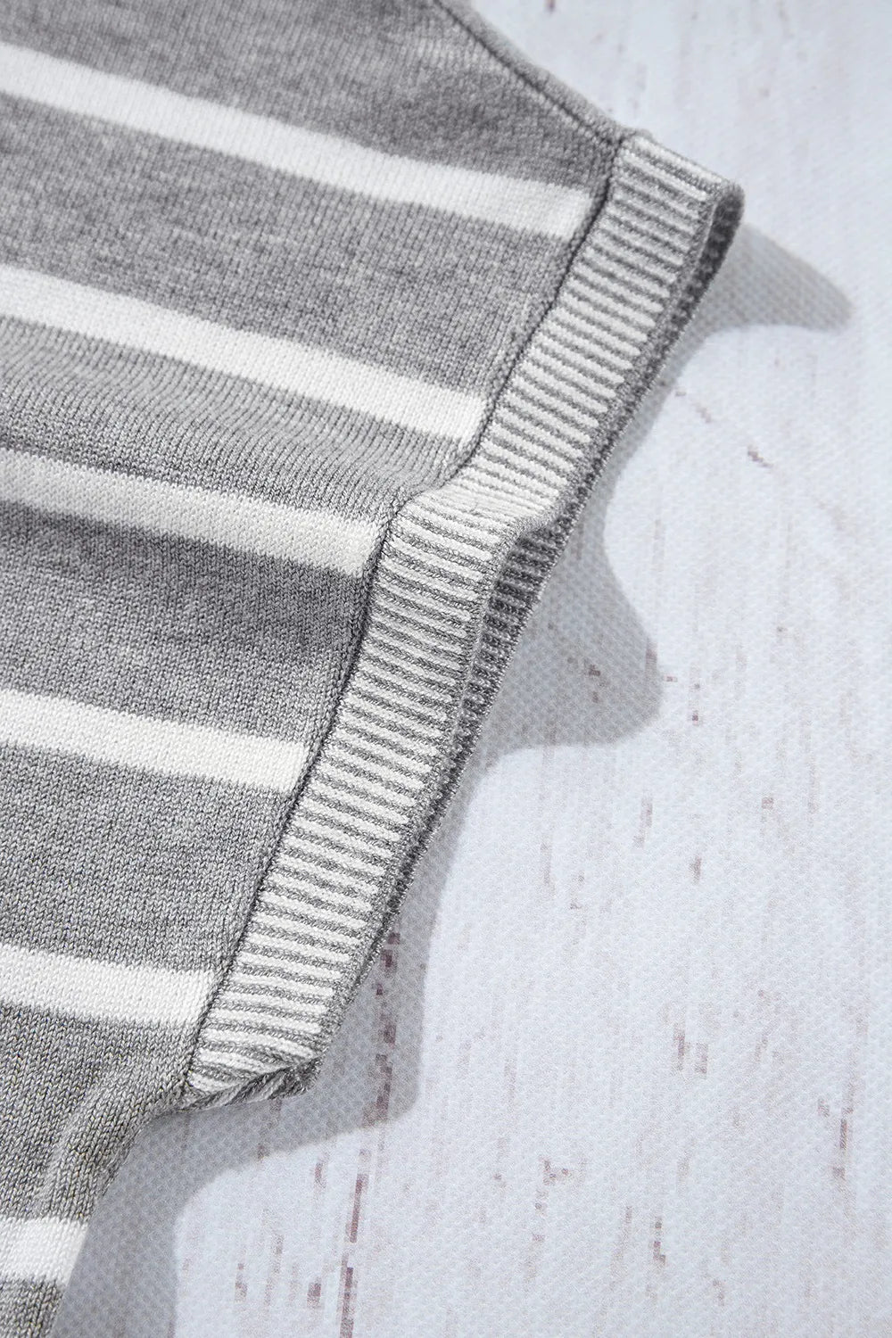 Striped Short Sleeve Knit Top