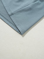 Solid Color Cap Sleeve Drop Waist T Shirt Dress