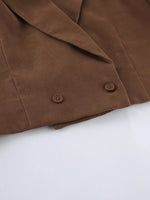 Double-Breasted Blazer & Asymmetrical Skirt Set
