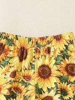 Children's Sunflower Smocked Top and Bell Bottom Set