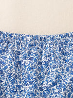 Children's Smocked Floral Blouse and Shorts Set