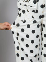 Polka Dot High-Waisted Jeans