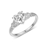 1.5 Carat Moissanite 925 Sterling Silver Heart Ring