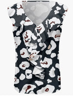 Printed V-Neck Tank