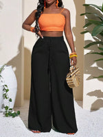Wide-Leg Pants with Drawstring