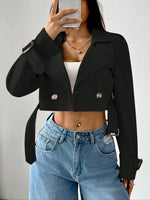 Double-Breasted Cropped Outerwear