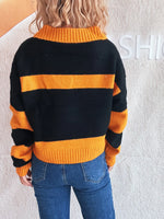 Color Block Long Sleeve Sweater
