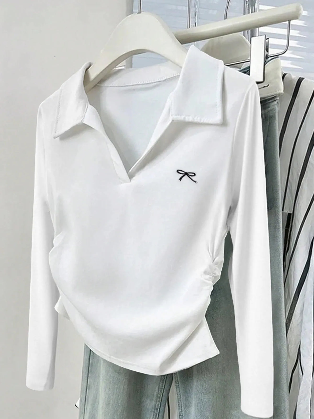 Johnny Collar Long Sleeve T-Shirt