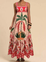 Printed Square Neck Maxi Dress