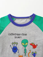 Children's "Extraterrestrial Beings" Graphic Long Sleeve T-Shirt