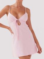 Tie-Front Mini Cami Dress