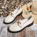 Round Toe Block Heels Loafers