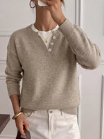 Dropped Shoulder Long Sleeve Sweater