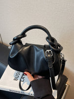 Knot Handle Ruched Crossbody Bag