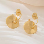 18K Gold-Plated Geometric Circle Drop Earrings
