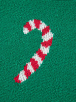 Christmas Candy Cane Holiday Drop Shoulder Sweater
