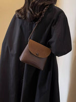 Braided Handle Flap Crossbody Bag