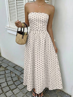 Polka Dot Tube A-Line Dress