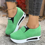 Round Toe Platform Slip-Ons