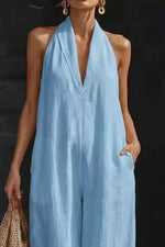 Sleeveless Wide Leg Jumpsuit