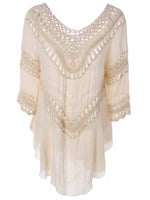 Crochet Trimmed Flowy Cover Up Dress