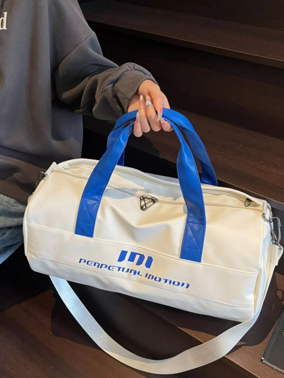 Sporty Duffel Bag with Shoulder Strap