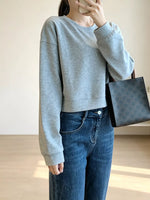 Crew NeckDrop Shoulder Sweatshirt