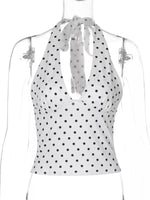 Polka Dot Halter Neck Cami
