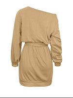 One Shoulder Tie Waist Dress