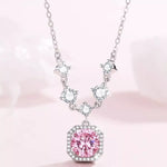 925 Sterling Silver Zircon Pendant Necklace