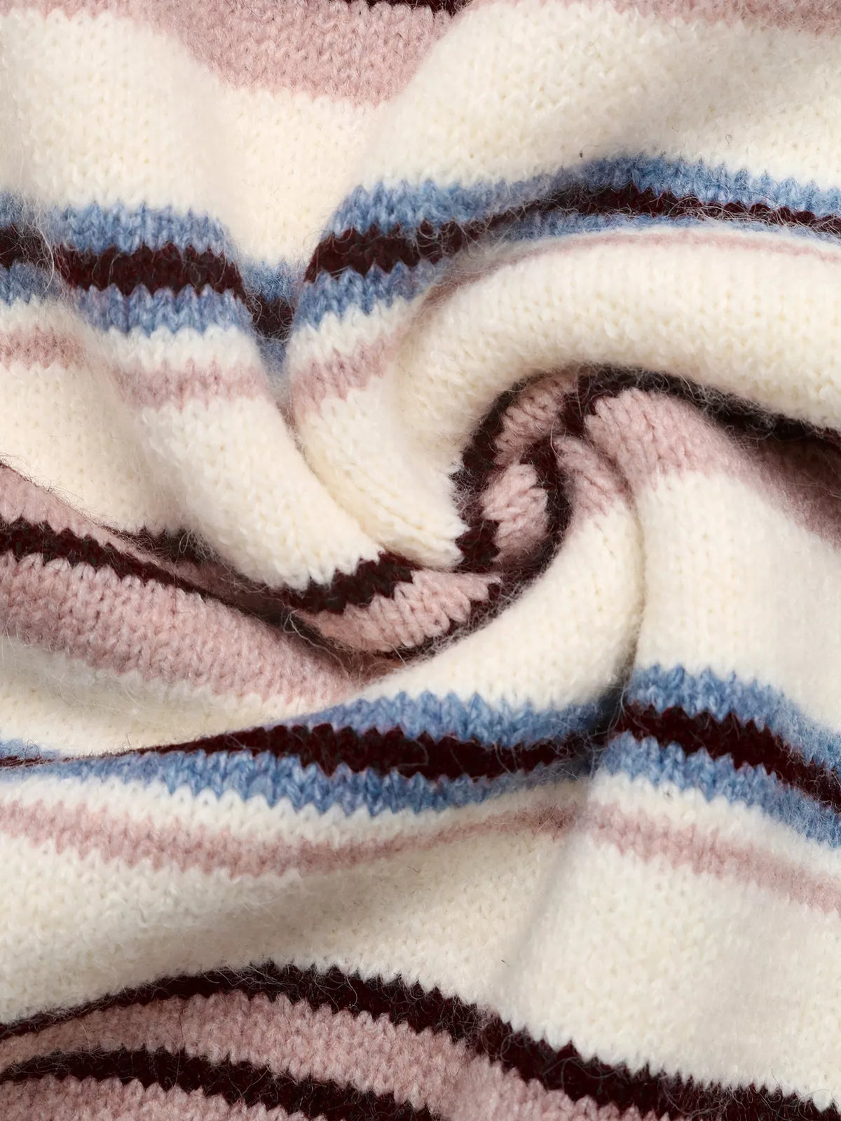 Striped Polo Collar Sweater