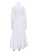 Button Front Long Sleeve Maxi Shirt Dress