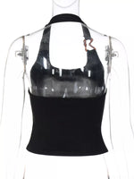 Ribbed Halter Neck Tank