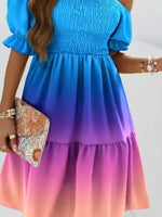 Off Shoulder Smocked Summer Dress