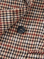 Houndstooth Lapel Collar Blazer