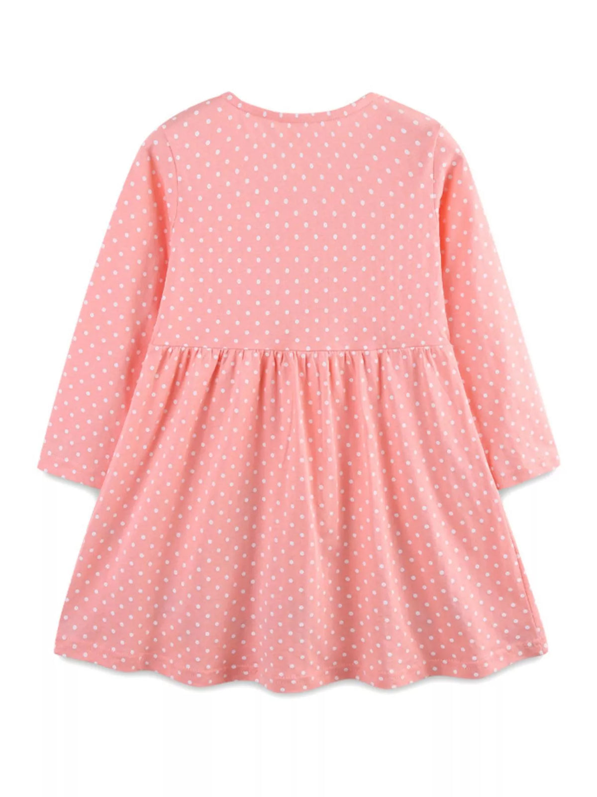 Children's Polka Dot Bunny Long Sleeve Dress