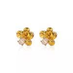 18K Gold-Plated Flower Stud Earrings